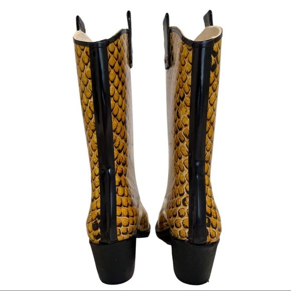 Just 4 Kicks Snake Print Cowboy Rainboots - Picture 5 of 9